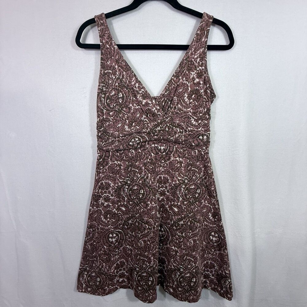 Patagonia Mauve Sleeveless Abstract Paisley Organic Cotton Margot Dress Womens M